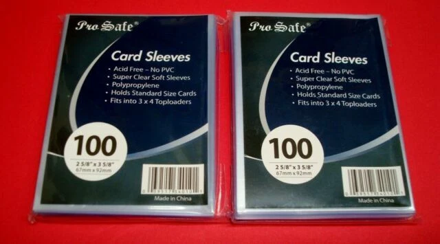 Pro Safe 34010 Clear Card Sleeves - 100 Count