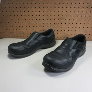 Red Wings mens solid black leather ComfortPro steel toe work loafers 10 M 6713 - Picture 1 of 8