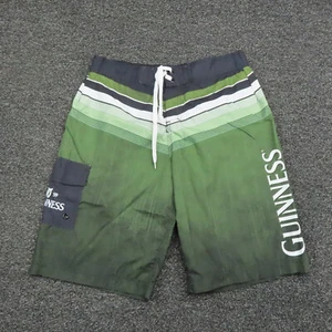 Guinness Swim Trunks Adult Medium Green & Black Drawstring Swimming Mens - Picture 1 of 7