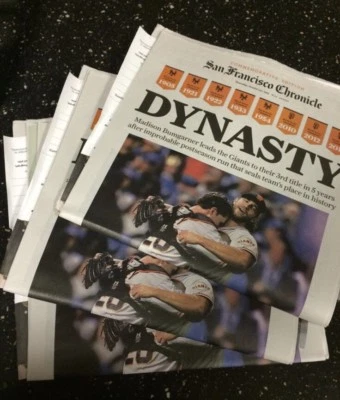 2014 San Francisco Giants Official SF Chronicle Newspaper World Series Champs - Image 1 of 3