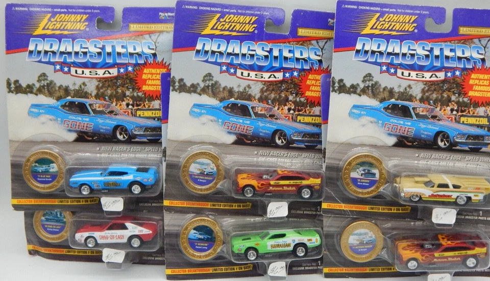 limited 1/64TH Diecasr Johnny Lightning Dragsters USA NHRA.  LOT OF 6 (RTC902) - Image 1 of 4
