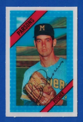 1972 Kellogg's Xograph #5 Bill Parsons NM-MT+ MINT *CENTERED* NO CRACKS - Image 1 of 3