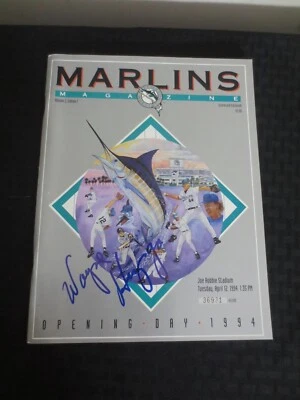 1994 Florida Marlins Opening Day Program Wayne Huizenga Autograph - Image 1 of 2
