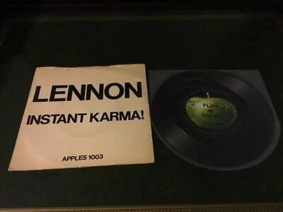 John Lennon INSTANT KARMA ORIG UK 1ST PRESS Vinyl 7''45 MINT - Image 1 of 4
