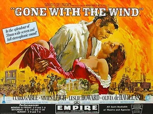 Home Wall Print - Vintage Movie Film Poster - GONE WITH THE WIND - A4,A3,A2,A1 - Picture 1 of 1