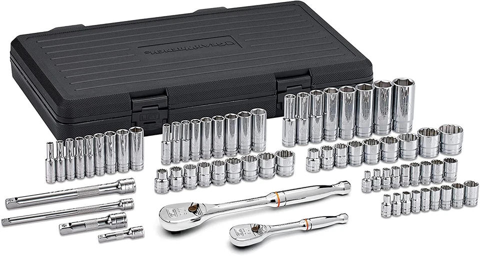 GearWrench 68Pc 1/4" & 3/8" Drive 6 & 12 Point SAE/Metric Socket Set - 83000