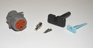 Deutsch HD10 4-Pin Male Connector Kit & Tool, 4 & 14-16AWG Solid Pins, USA - Picture 1 of 3