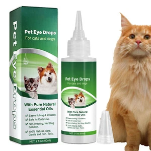 Cat Dog Eye Wash Drops Tear Stain Remover Cleaner Eye Wash Drops Treatment 60ml - Picture 1 of 11