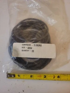 64mm x 4mm thick O-ring. Buna-70. Quantity 17 - Picture 1 of 2