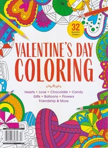 Valentine's Day Coloring Book Centennial Specials 32 Beautiful Designs NEW - Picture 1 of 1