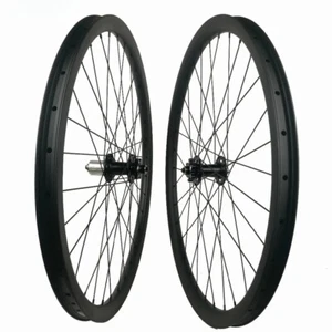 Carbon Mtb Bicycle Wheelset 29er AM Asymmetrical Width 33mm Depth 30mm Clincher - Picture 1 of 11
