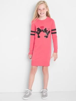 Vestido Suéter Gap Kids Disney Mickey Minnie Mouse Rosa Lentejuelas L/10 XL/12 $68 NUEVO CON ETIQUETAS Foto 1 de 4