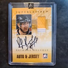 2009-10 ITG Superlative Jerseys Autographs Gold #AJRBO Ray Bourque (2CLR) #7/10