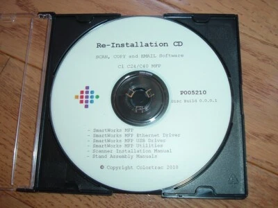 Colortrac Smart LF CI C40 C24 MFP Original Re-Installation CD (Drivers Manuals) - Image 1 of 3