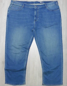 FAHERTY MENS 50 X 30 BIG & TALL STRETCH TERRY JEANS DENIM PANTS BLUE INDIGO - Picture 1 of 15