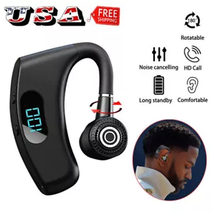 Bluetooth Headphone V5.2 Earphone Wireless Headset Hands-free Calling Earpiece - Picture 1 of 13