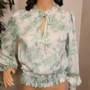 I.N.C. International Concepts Damen Bluse grün geblümt Top Größe S - Bild 1 von 12