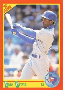 1990 Score Rookie & Traded #6T Gary Pettis Texas Rangers