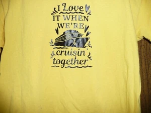 YOUTH SIZE YELLOW LOVE CRUISIN' TOGETHER SHIRT - Picture 1 of 2