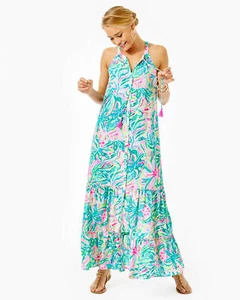 Maxi Vestido Lilly Pulitzer Luliana Swing Multi Uno en A Melón TALLA XXS/XS/S - Imagen 1 de 4