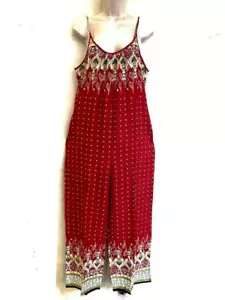 Sacred Threads Hippie Boho Festival India Print Jumper Jumpsuit 221236 L/XL - Picture 1 of 2