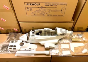 FUNKEY AIRWOLF Scale Fuselage for .90 ( 700 ) size RC Helicopter UNPAINTED NIB - Picture 1 of 13