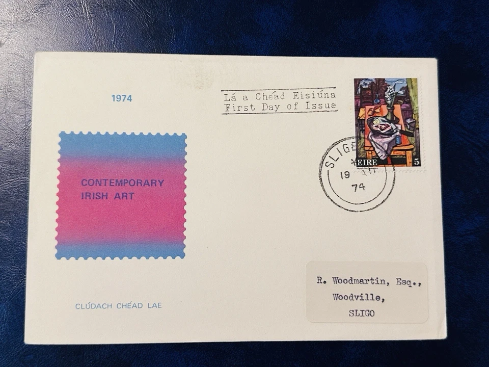 Ирландия FDC 1974 современное ирландское искусство ⭐ дефектный - Изображение 1 из 3