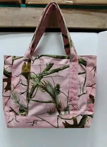 Realtree Pink Camouflage Large Tote Bag 14"x12"x5" Zippered Pre-owned - Picture 1 of 6
