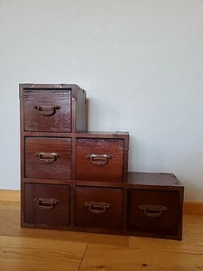 Unikat Zubehörkoffer im japanischen Stil Holzkommode antik a selten - Bild 1 von 20