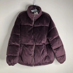 nine west cozy chic collection plum Puffy coat Women’s Size 0X NWT Purple - Picture 1 of 9