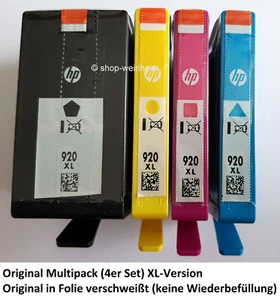 Original HP 920BK XL + 920XL Farben Multipack Tintenpatronen OfficeJet 6000 6500 - Bild 1 von 1