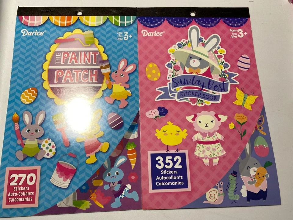 Darice Pascua Primavera Pegatinas Libros 2 Libros 622 Pegatinas Pintura Parche Domingo Mejor Foto 1 de 1