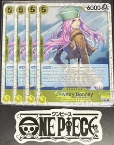 4 x One Piece P-085 P Jewelry Bonney - English - PRB02 Foil - Playset - NM/M - Picture 1 of 1