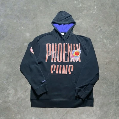 Mitchell And Ness Phoenix Suns Double Sided Hoodie NBA Basketball Mens L Black - Image 1 of 4