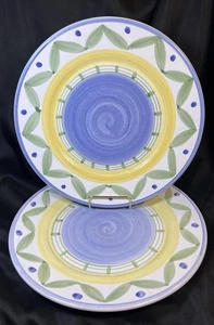 Vintage Williams Sonoma Marisol 2er Set Speiseteller 11 1/4" Italien handbemalt - Bild 1 von 24