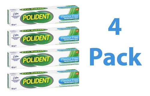 4 x Polident Denture Adhesive Cream Flavour Free 60g | eBay Australia