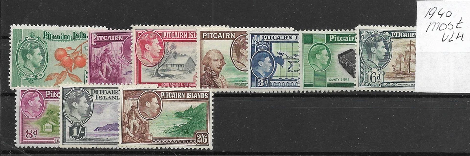 Pitcairn Islands @  1940 KGVI DEFINITIVE  VLH SET SG 1 - 8  Nice Priced @aus.701 - Image 1 of 1