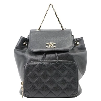 Mochila acolchada negra CHANEL Business Affinity Caviar Foto 1 de 4