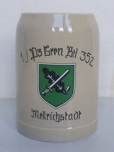 alter Bierkrug 1. Panzer Grenadier Bataillon 352 Mellrichstadt Bundeswehr - Picture 1 of 7