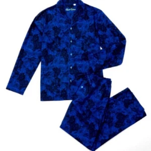 Robert Graham 2XL Paisley zweiteiliges Pyjama Set in royalblau - Bild 1 von 11