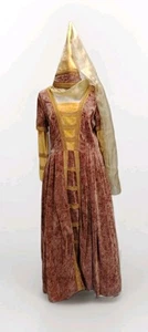 Ladies Royal Princess Queen Medieval 14 16 Fancy Dress Costume Pointed Hat - Picture 1 of 11