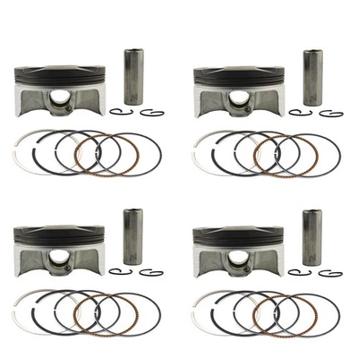 4 Sets STD Bore 75mm Piston & Piston Rings Kit for 2002~2003 Honda CBR954RR Foto 1 de 4