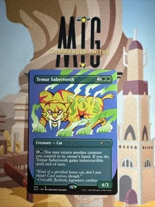 Temur Sabertooth ๐ฅ Extended NonFOIL ๐ฅ MTG LP Light Play Secret Lair (308) - Picture 1 of 3