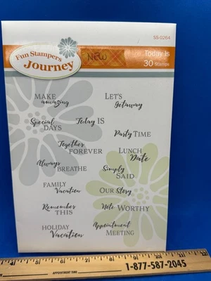 Juego de estampillas de goma Fun Stampers Journey (FSJ) “Today Is” SS-0264 Foto 1 de 4