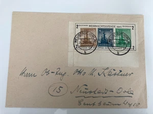 SBZ Thüringen Block 1 Weihnachten auf Brief St.24.12.45 Neustadt Orla - Bild 1 von 4