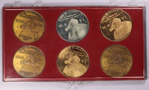 1962 Nasa Project Mercury 6-Piece Medal Set in Case - Picture 1 of 15