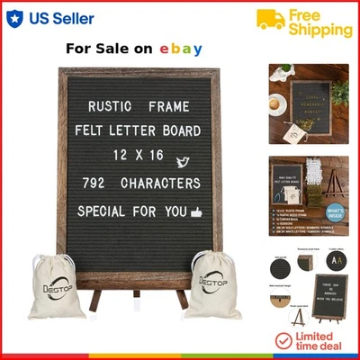 Felt Letter Board Wooden Frame 12x16 Inch Message Board for Decor Office - Image 1 of 4