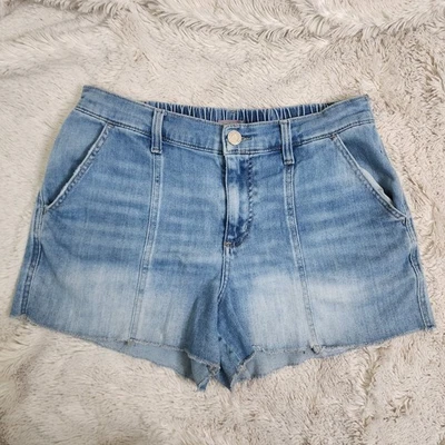 MAURICES Women's Soft Denim Elastic Waist Jean Shorts Size Medium Faded - Image 1 of 4