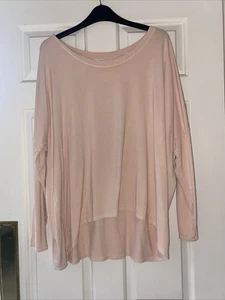 A POSTCARD FROM BRIGHTON Ladies Pale Pink Stretchy Top Tunic - Size 2 (12-14) - Picture 1 of 7