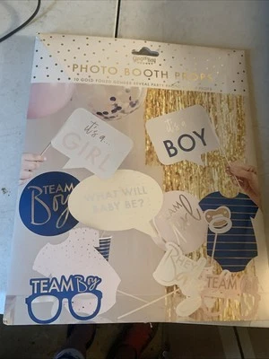 Золотой фольгированный реквизит для вечеринки с раскрытием пола фоны для селфи мамы WYZ - Изображение 1 из 4